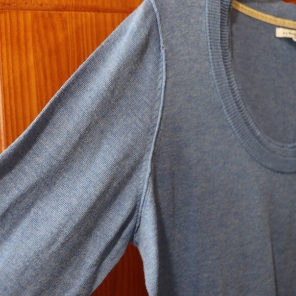 Banana Republic Light Blue Cotton Wells Scoop Neck Top XL - Picture 3 of 13